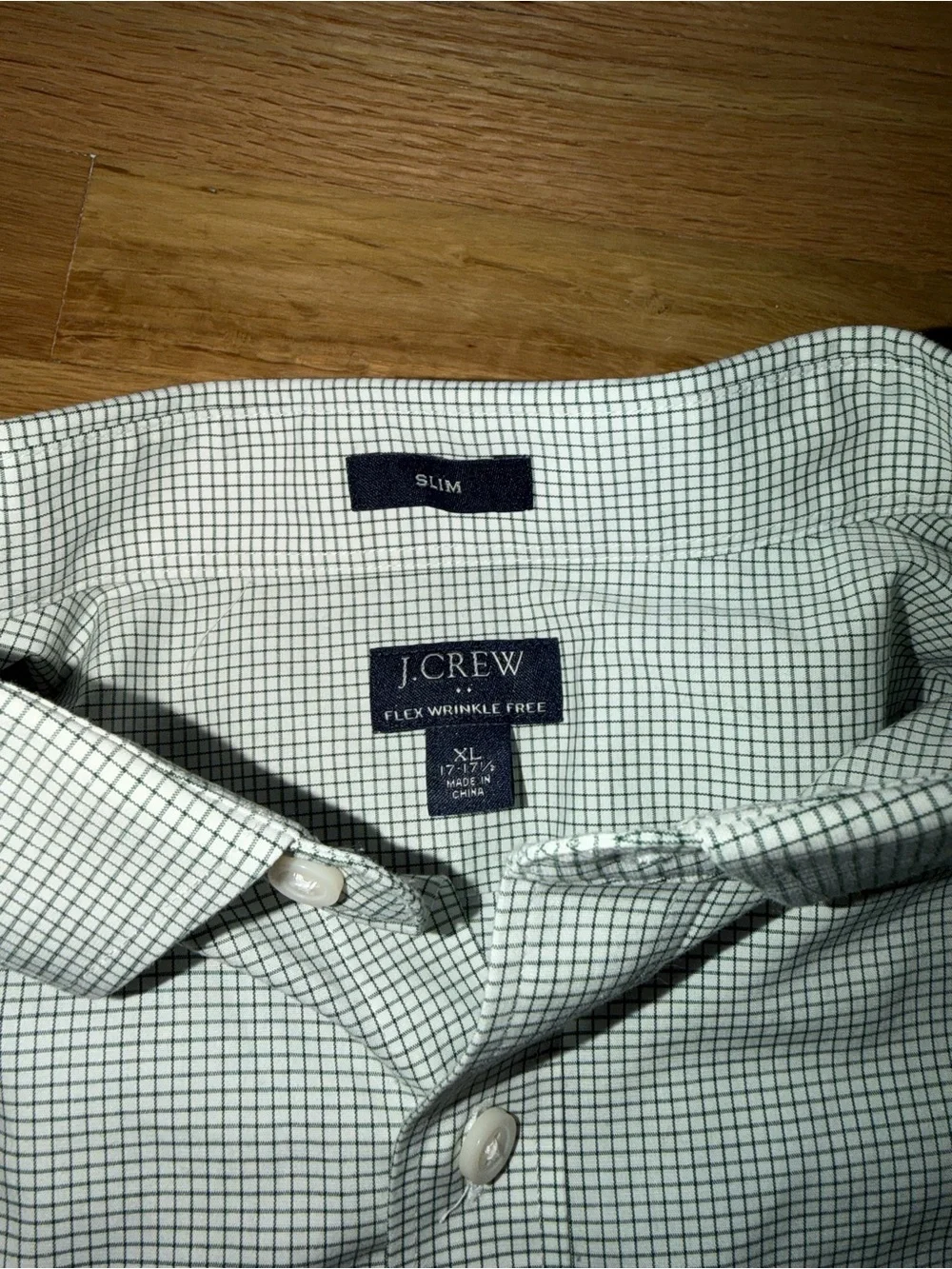 J. Crew Slim Fit Checked Shirt Bundle - Navy, White, Light Green